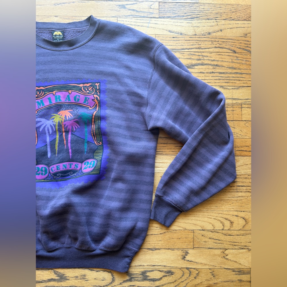 H.L Miller Gold Graphic Men's Sweater - Purple Size XL - Picture 2 of 9